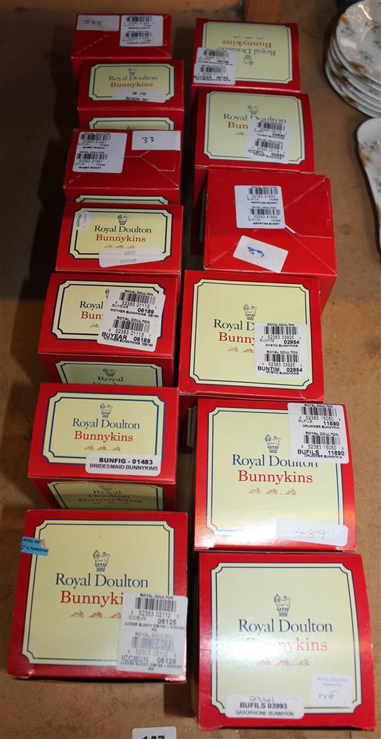 13 Royal Doulton Bunnykins figures